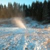 Снеговое ружье в работе